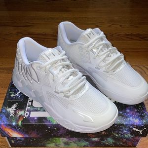 LaMelo Ball PUMA MB 01 Low Triple White, Size 8M